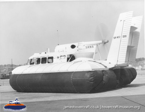SRN5 with Westland -  (credit: The <a href='http://www.hovercraft-museum.org/' target='_blank'>Hovercraft Museum Trust</a>).